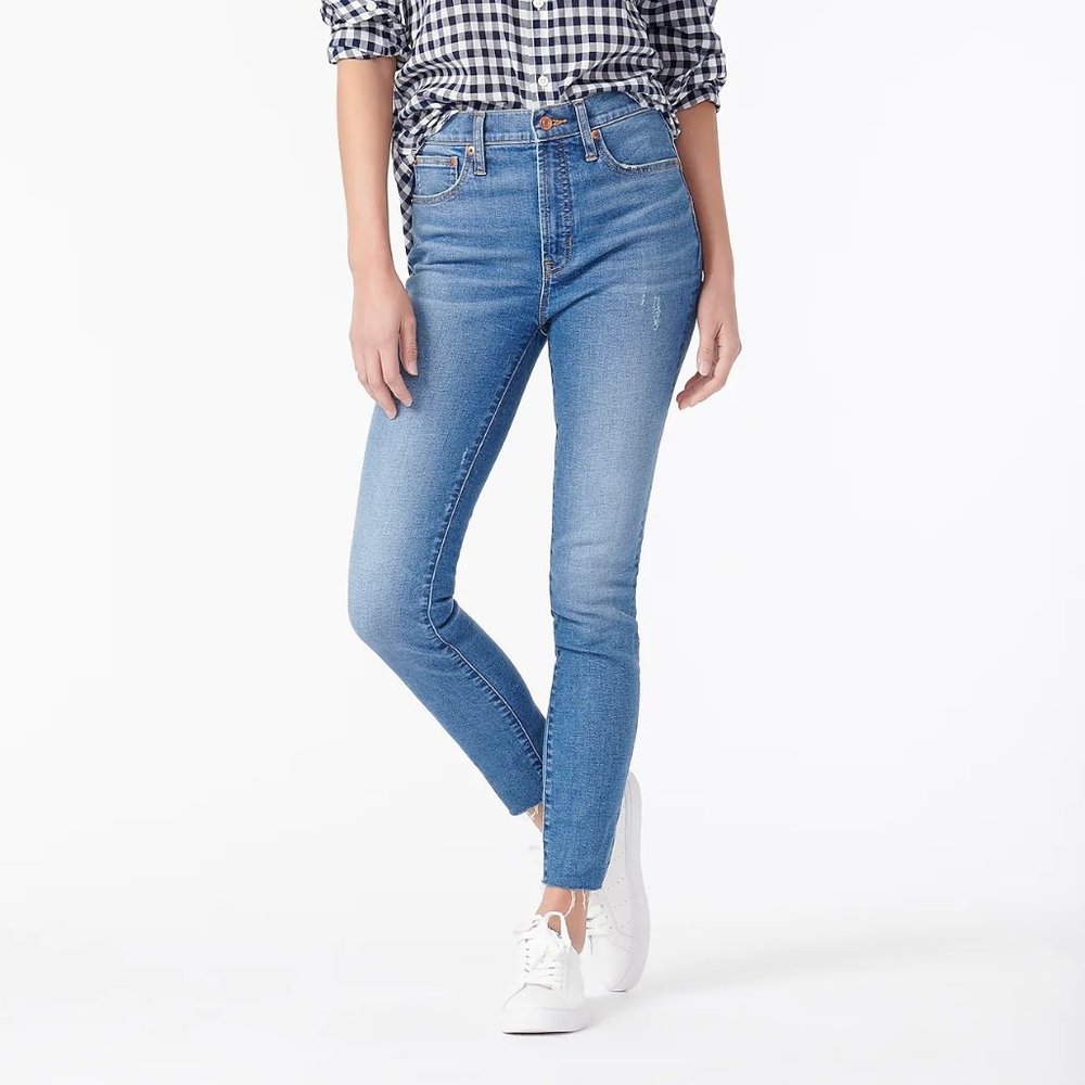 10" highest-rise toothpick jean in Saybrook wash